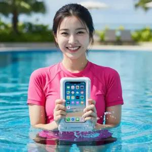 쉴드플러스 에어쿠션 IPX8 인증상품 최고등급 프리미엄 방수팩 핸드폰 스마트폰 여행용 +목줄포함