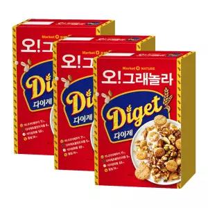 오리온 마켓오 오!그래놀라 다이제 시리얼, 300g, 3개