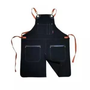 Q 아티스트 앞치마 대 검정 면 62x80 AP-L-BK 산돌