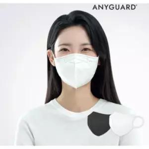 애니가드 셋업 KF-AD 화이트/블랙 대형 새부리형 마스크 100매
