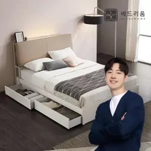 [베드리움]듀엣 센서LED 수납침대SS+본넬 매트리스