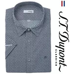 갤러리아 [듀퐁]25년S/S(슬림핏/반소매) 네이비 프린트 셔츠 SE5MM21HS315SNY