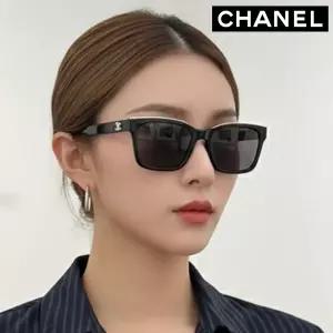 CHANEL 샤넬 레터링 베이지 선글라스 CH5417 C5343 54mm 명품 블랙 스퀘어 뿔테 패션 선글라스