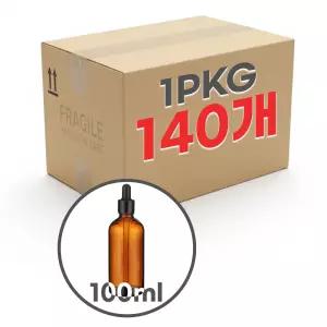 향수용기 블랙유광 뚜껑 스포이드 브라운 공병 100ml (1PKG 140개)