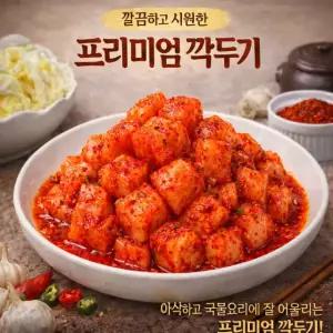 국내산 깍두기 5kg 석박지 업소용 가정용 자취 반찬 대용량 당일생산