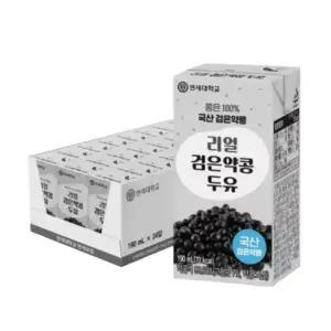 연세두유 리얼 검은약콩 두유 190ml x 24개 / 고단백 건강두유 간편음료 아침대용