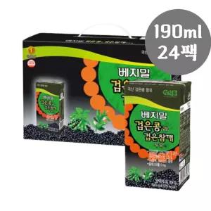 베지밀 검은콩 검은참깨 팩두유 190ml 24팩 칼슘 식이섬유