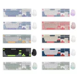 G-CLICKER 지클릭커 오피스프로 WMK580 사일런스 M RGB 저소음 무선 블루투스 키보드 버티컬 마우스 세트 108키