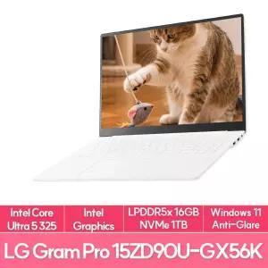 LG전자 그램15 15ZD90U-GX56K Ultra5 325 16G 1TB WIN11 팬서레이크 사무용 업무용 AI노트북 EU