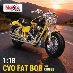 마이스토 1:18 할리데이비슨 2009 FXDFSE CVO 팻밥 모터사이클 합금 스케일 모델 다이캐스트 장난감 차량