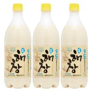 해창주조 해창막걸리 9도 900ml x3병 찹쌀생막걸리