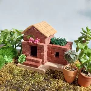 [텐바이텐]붉은 미니 벽돌집 만들기 DIY 벽돌 미니어쳐 하우스 소품 테라리움