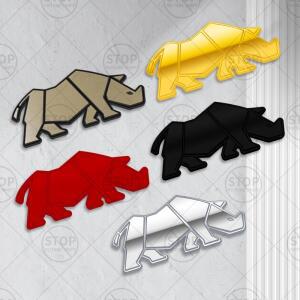 자동차 스티커 코뿔소 로고 3D 데칼, 사이드 바디 장식 배지, 후면 트렁크 엠블럼, 스즈키 짐니 오프로드 J
