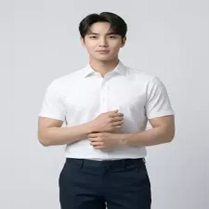 [BY파크랜드][오스틴리드]화이트 TC 반팔 드레스 셔츠-A6XC2210626B