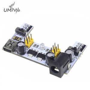 MB-102 미니 USB 2 채널 보드 인터페이스 브레드보드 전원 공급 장치 모듈, 아두이노용, DC 7-12V