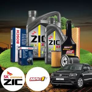 폭스바겐 티구안(더뉴)(18~) 2.0TDI DFG 디젤 엔진오일세트 지크 X7 5W30+MAG1 플러싱오일