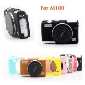 [호환품] 실리콘 고무 카메라 케이스 커버 바디 보호 스킨 가방 캐논 호환 EOS M100 M50 M3 핫 8 색