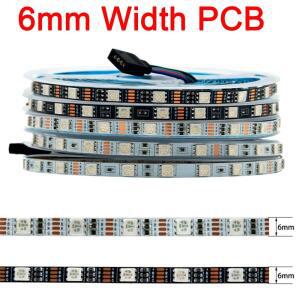 5m 5V 12V 24V DC SMD 5050 RGB LED 스트립 6mm 좁은 폭 PCB 슬림 크기 비 방수 유연한 Led 라이트 리본