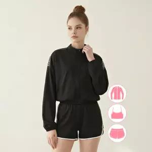 베이직엘르 집업 래쉬가드 비치반바지 세트 BEL-Z204K