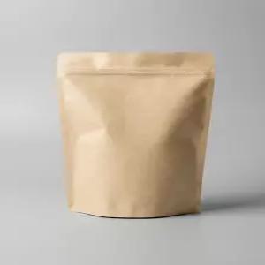 소프트팩 라이트 크라프트 지퍼스탠드 원두 커피 소분 봉투 100g (100매)
