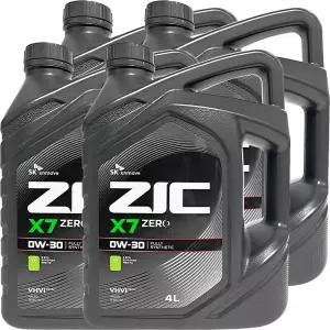 지크 제로 X7 0W30 4L 엔진오일 ZIC ZERO SK엔무브 4개