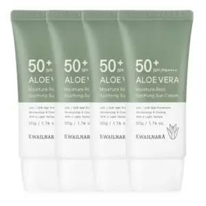 알로에 선크림 50ml 3개+1개더 / SPF50+ PA++++ / 썬크림 미백+주름개선+자외선차단 기능성