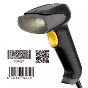 HBAPOS 바코드 스캐너 유선 1D 2D CMOS 휴대용 QR 바코드 PDF417 리더 도서관 POS 마켓