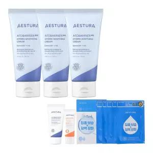 [본사직영]NEW 에스트라 아토베리어365 하이드로 수딩크림 80ML 3개+ 폼30g+선크림20ml