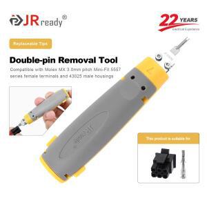 JRready JRconDRK-D120P 듀얼 핀 추출 도구, Molex MX3.0mm 5557 시리즈 암 단자 및 43025 수형 하우징과
