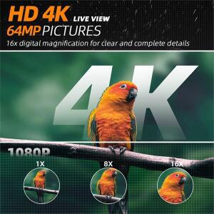새로운 2.8인치 2.4GHz 4K HD WiFi 전자 아이피스 64MP 무선 제어 망원경 카메라 범용