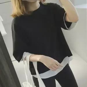 여자반팔 여성반팔 여름 두겹 여자라운드티셔츠 티셔츠 반팔티 무지 2색