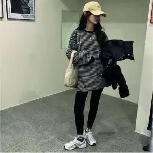 루즈핏 라운드티숙 UC0030 롱반팔티 나시 반팔 박시 롱티 루즈핏 원피스 티숙 긴팔 맨투맨 여성 레터링 오