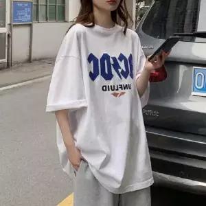ACDC 여성 반팔 티숙 BI00420 원피스 여성 긴팔 맨투맨 루즈핏 레터링 티숙 오버핏 나시 흐 박시 옆트임 레
