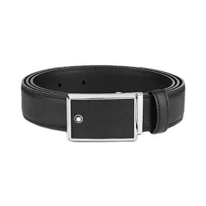 [몽블랑] 남성 플레이트 버클 30mm 벨트 블랙 114421 BLACK