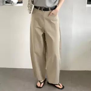 오네스 커브드 와이드 코튼팬츠