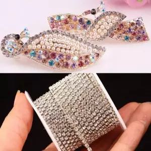 고품질 대용량 스톤 체인 2mm 2.5mm 골드 실버 벌크 네일체인 (W8B2F5E)