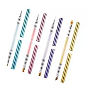 네일아트 스윗캔디 듀얼 네일브러쉬+브러쉬캡 4종 젤네일붓 네일아트붓 (WBB7205)