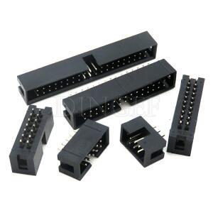 5pcs dip 6/10/20/26/34/40 핀 2.54MM 피치 남성 소켓 스트레이트 idc 박스 헤더 PCB 커넥터 이중 행 10P/2