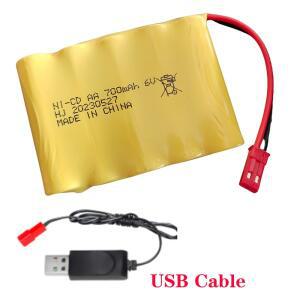 전기 장난감 6V 700mAh AA NI-CD 배터리 팩 자동차 선박 로봇 충전식 6.0v 700 mah JST 플매트 카펫 러그