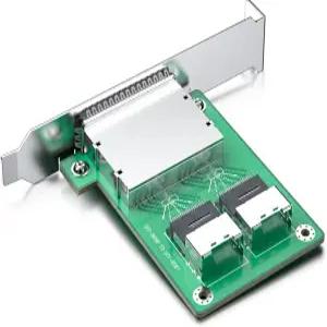 내부 SFF-8087-외부 MiniSAS 어댑터 듀얼 포트