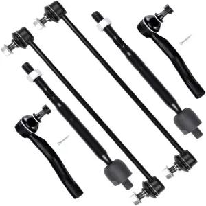 SCITOO 6pcs 전면 서스펜션 키트 내부 외부 타이 로드 엔드 핏 2007-2012 Yaris Sway Bar 링크용 토요타용