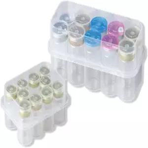 냉장고용 2팩 스태커블 10슬롯 바이알 정리함 1-3mL 펩타이드용 투명 보관 케이스 인슐린 및 GLP-1 공간