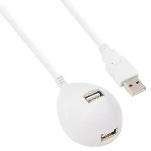 NETmate USB2.0 연장 스탠드 케이블 화이트 1.8m