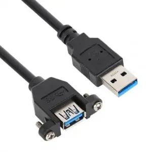 판넬형 USB3.0 연장 케이블 AM AF 0.3m 블랙