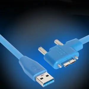 USB3.0 하이플렉스 AM MicroB 케이블 왼쪽꺾임 2m