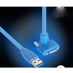 USB3.0 하이플렉스 AM MicroB 케이블 위쪽꺾임 2m