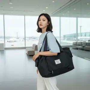 여행용 보스턴백 캐리어 결합 접이식 수납 보조 가방 대용량 짐가방 보스턴백 여행가방