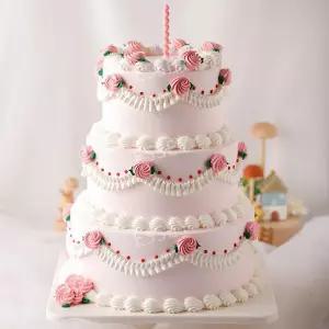 3단 디스플레이 웨딩 촬영 케이크 소품 생일 케 돌잔치 모형