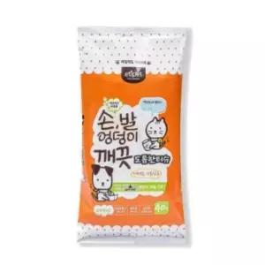 에티펫 손 발 엉덩이 깨끗 물티슈 40매 강아지배변판 강아지배변봉투 (WEDB219)