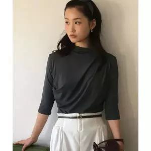 CHERI AUBE 부케 드레이프 티-차콜 2315067